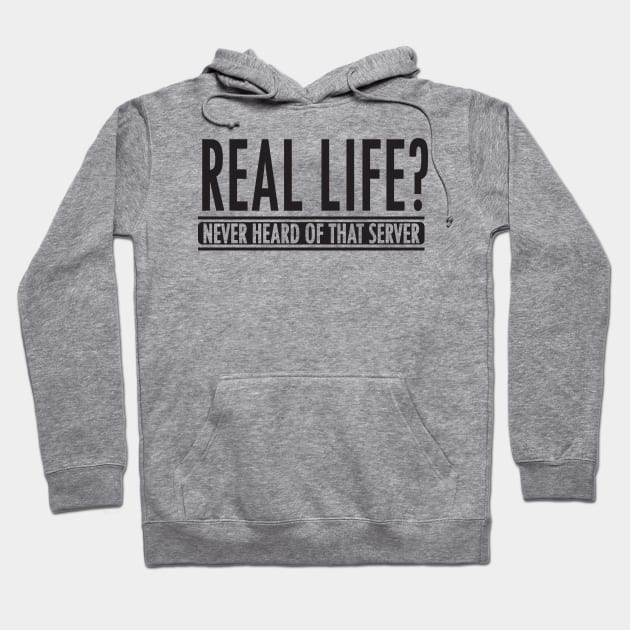 Real life server (black) Hoodie by nektarinchen